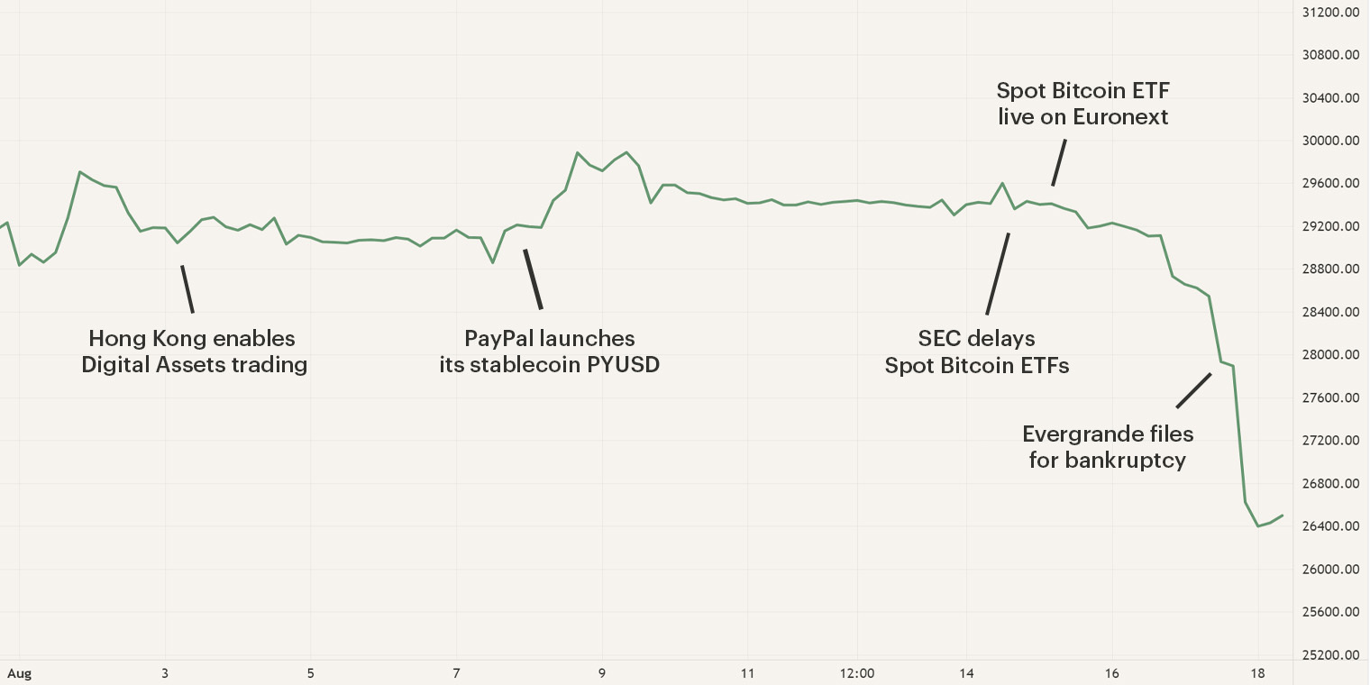 Market update cryptocurrency august 2023