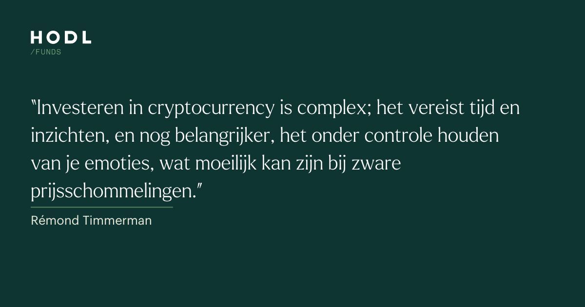 Quote Rémond Timmerman, investeren in crypto is complex en vereist tijd