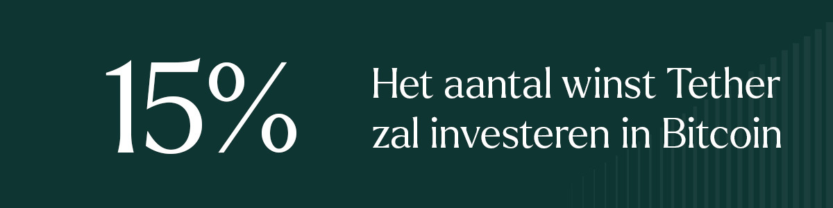 Tether zal 15% van de winst investeren in Bitcoin