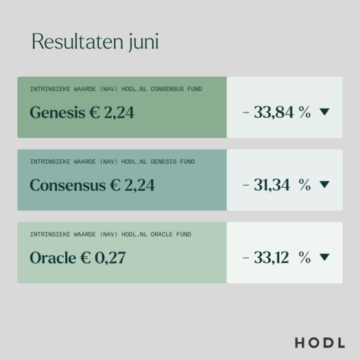 Hodl fund resultaten NAV juni 2022